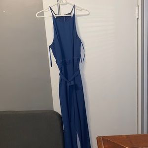 Blue Jumpsuit - Flare Leg